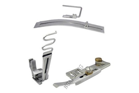 F418 上領(lǐng)落明線織帶蝴蝶（單針平車）